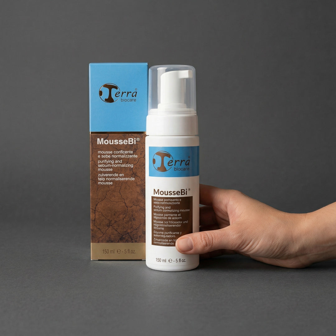 Mousse Detergente Purificante Viso Biologica MOUSSEBI per Acne e